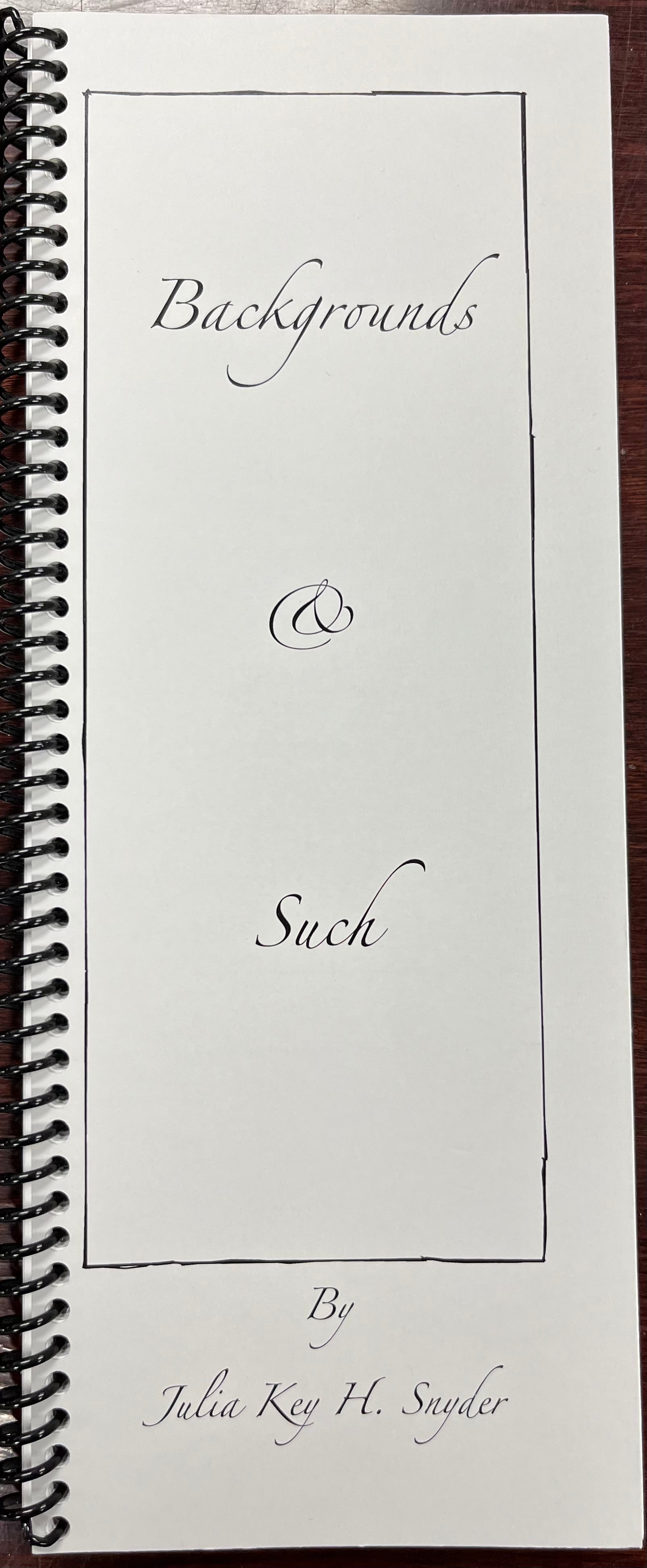 Backgrounds & Such Book by Julia Snyder