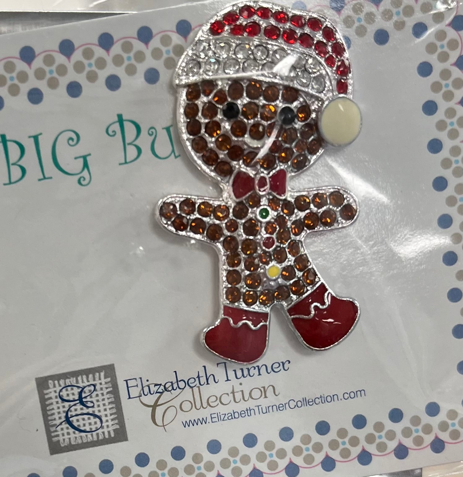 Crystal Gingerbread Man Needle Minder