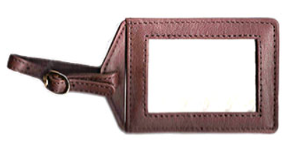 Leather Luggage Tag - Planet Earth