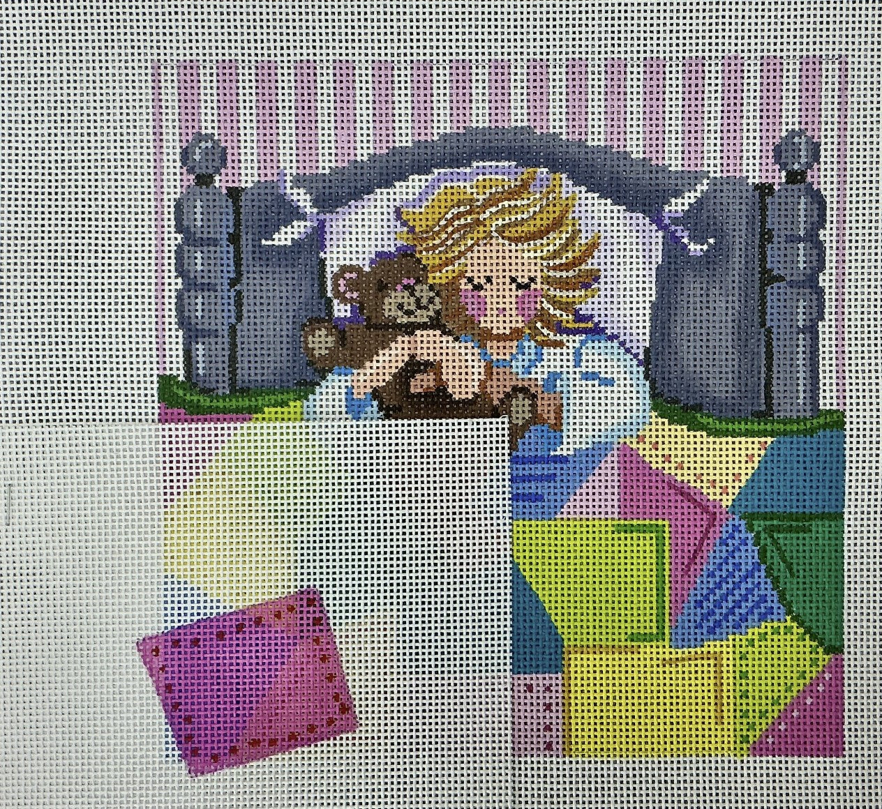 11686 - Tooth Fairy Pocket Pillow - Child Under a Quilt