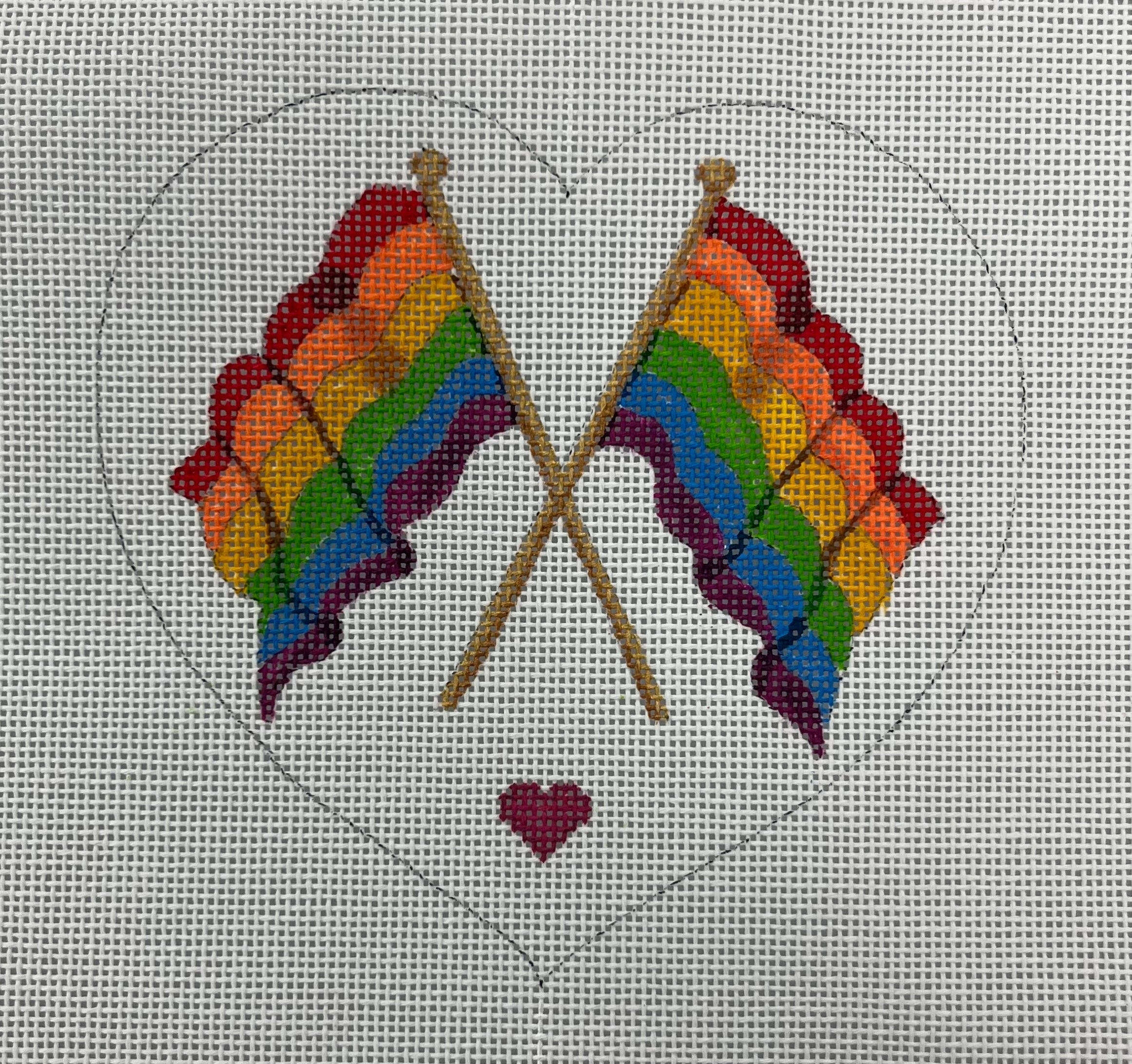 HM-44 - Holiday Mini Pride Month Rainbow Heart