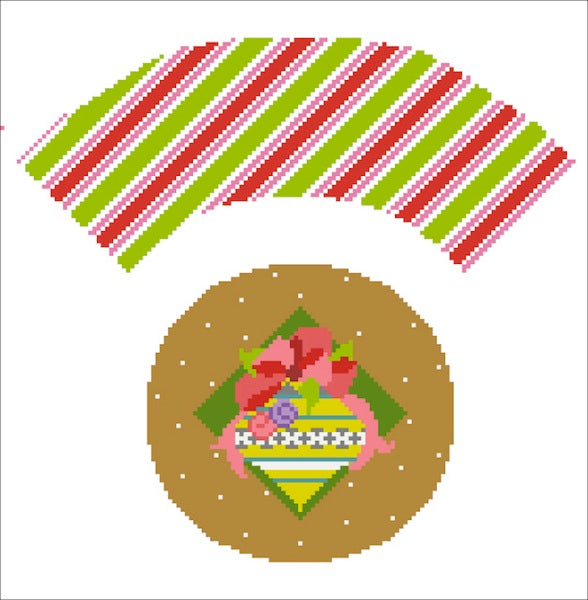 ND1378I - Golden Ornament Cupcake