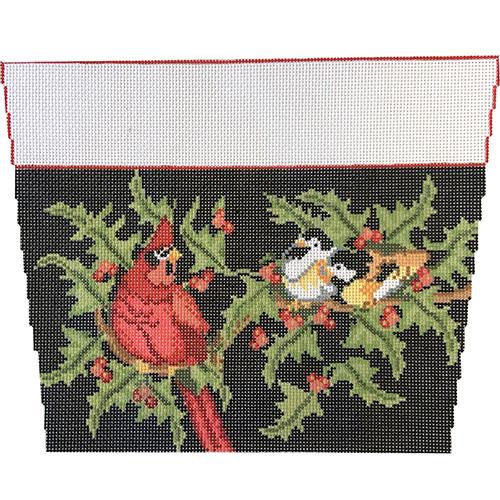 ND1381D - Birds Stocking Cuff 2