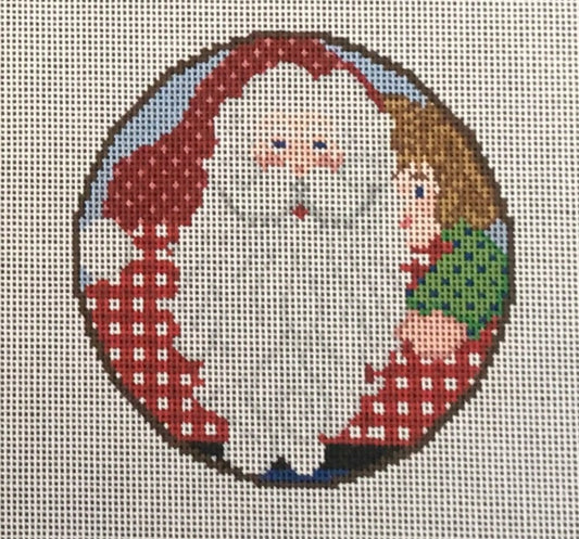 ND1385Z - Santa with Doll Round