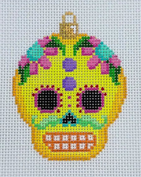 AT EE1460 - Sugar Skull Ornament - Yellow