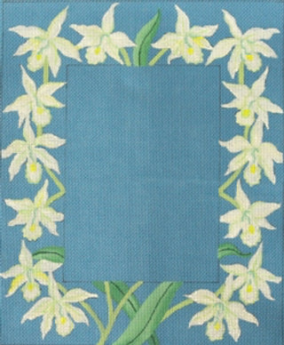 182602 - White Orchids on China Blue