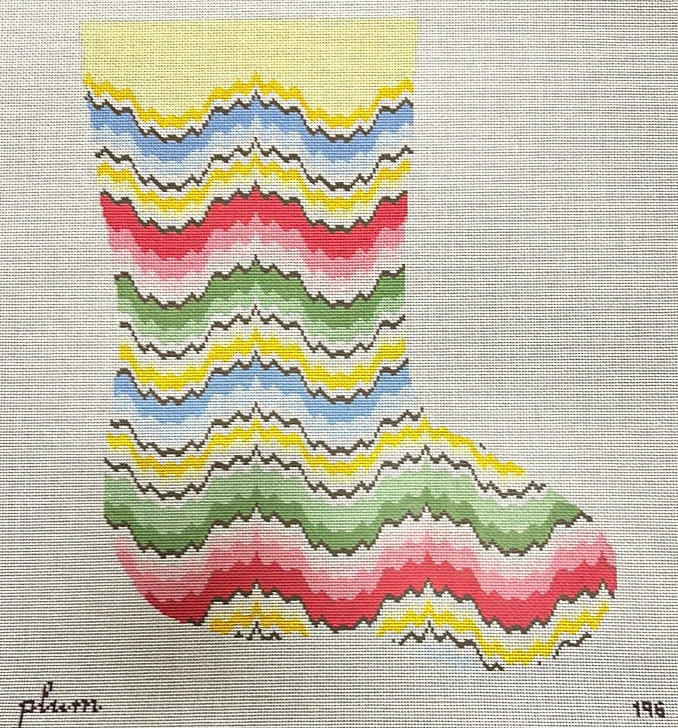 19G - Flame Stitch Stocking