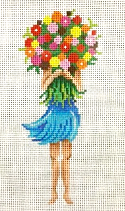 20025 - Girl and Big Bouquet