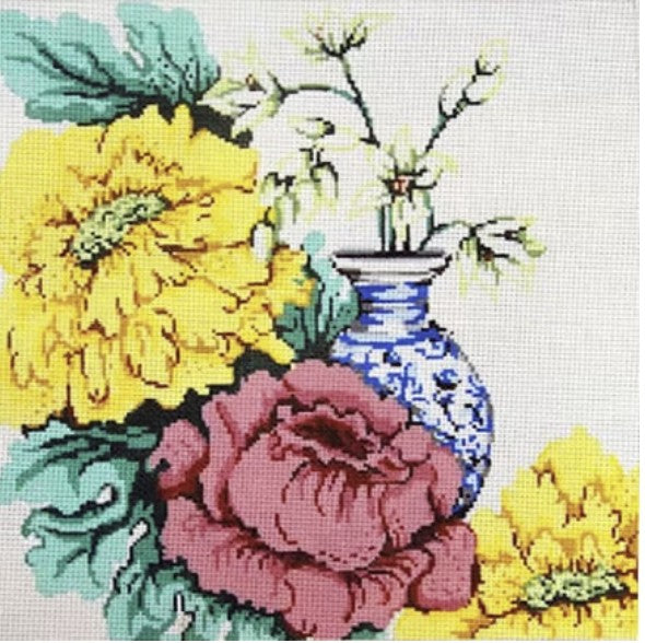 2007 - Blue and White Pottery and Peonies