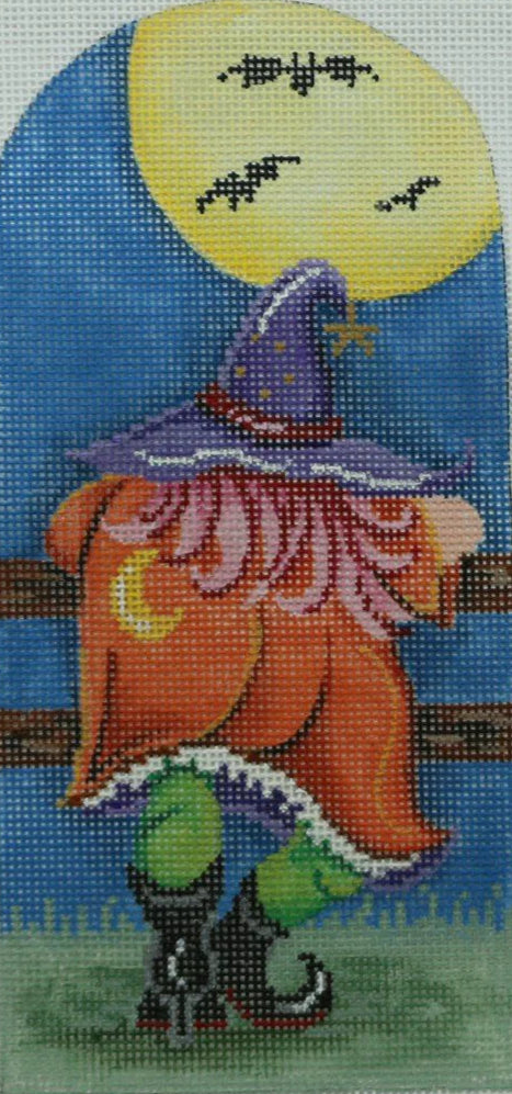 22250 - Single Witch Watching Moon with Purple Hat