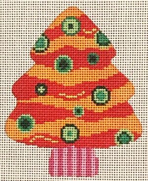 22304 - Tree Shape - Orange Swirl