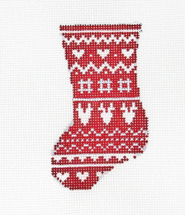 23-312 - Mini Red Sweater Stocking