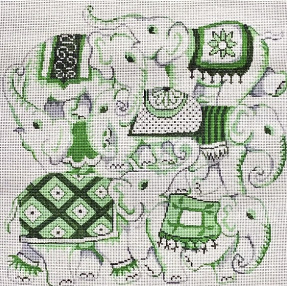 2511 - Elephants Collage - Single Color