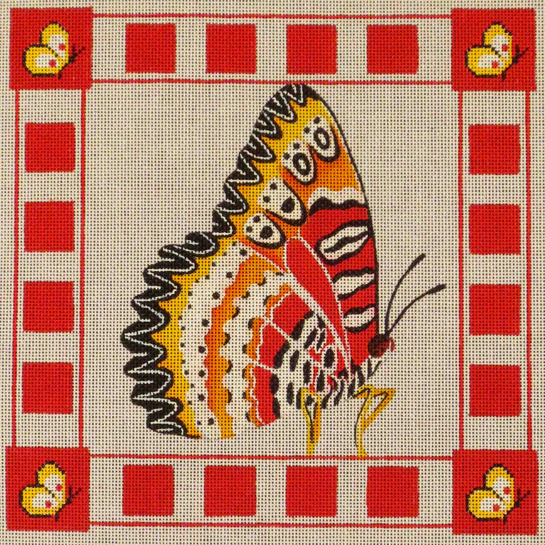 259B - Red Butterfly Pillow