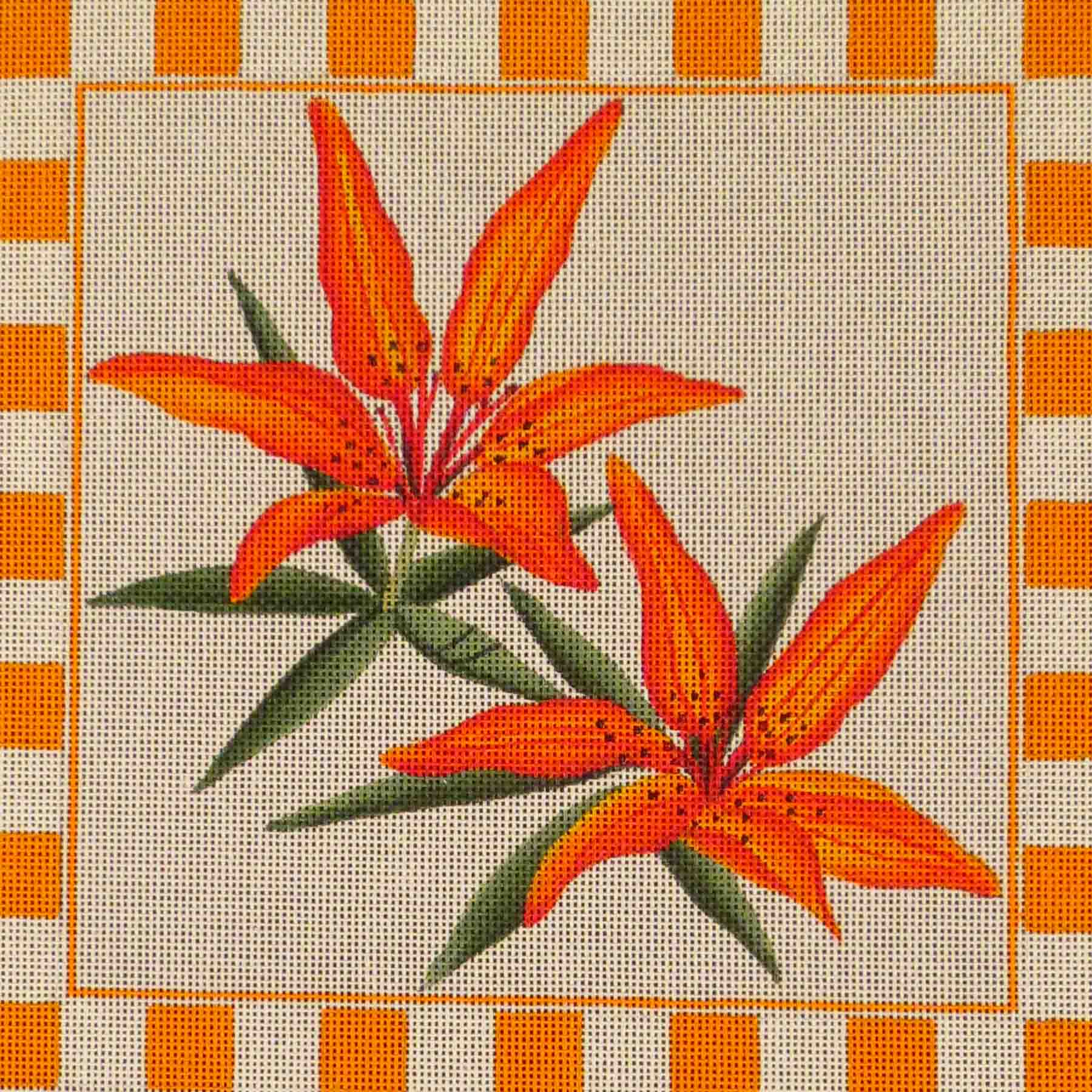 260N - Orange Flower Pillow