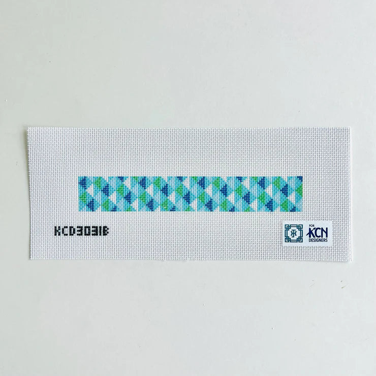 KCD3031B - Blue Geometric Key Fob