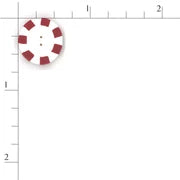 Large Red Peppermint Button