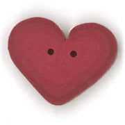 Rosy Red Heart Button