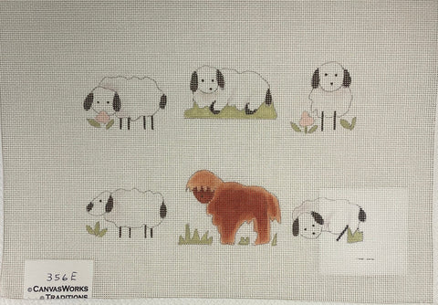 356E - Sheep and Sheep Dog for the Nativity
