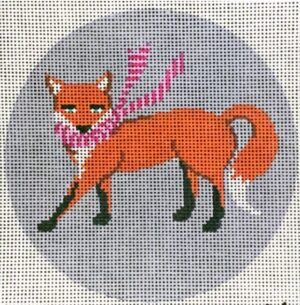 3629 - Standing Fox with Pink Scarf