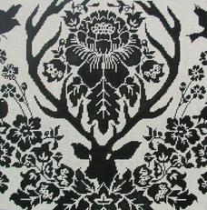 JD4006BL - Antler Damask - Black