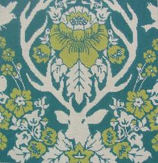 JD4006P - Antler Damask - Peacock