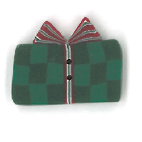 Small Green Gift Button
