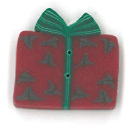 Small Red Gift Button