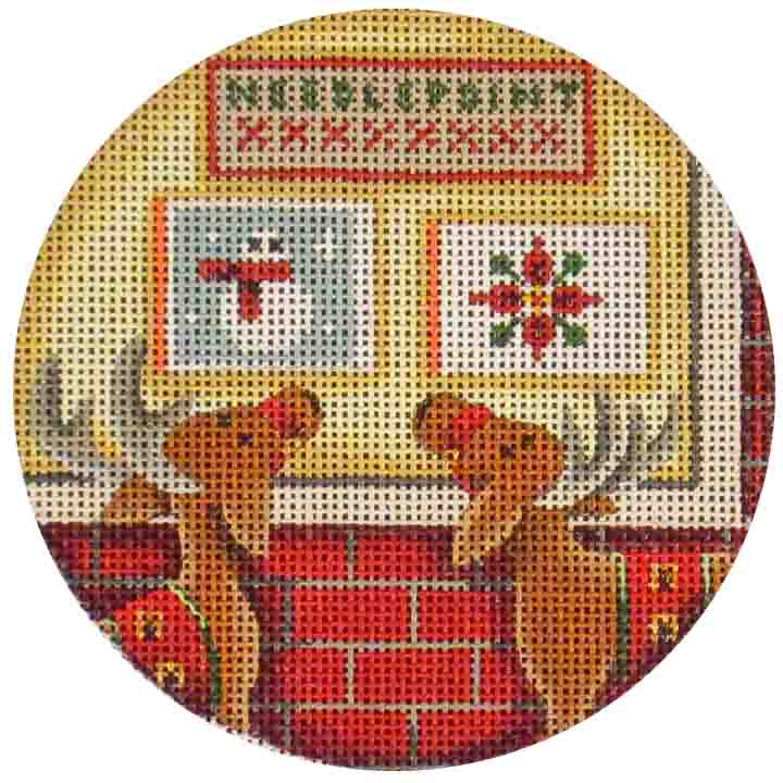 44B - Needlepoint Reindeer