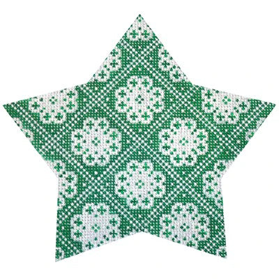 KB 466  - Green Nordic Trellis Star