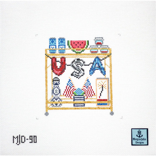 MJD-90 - 4th of July Bar Cart