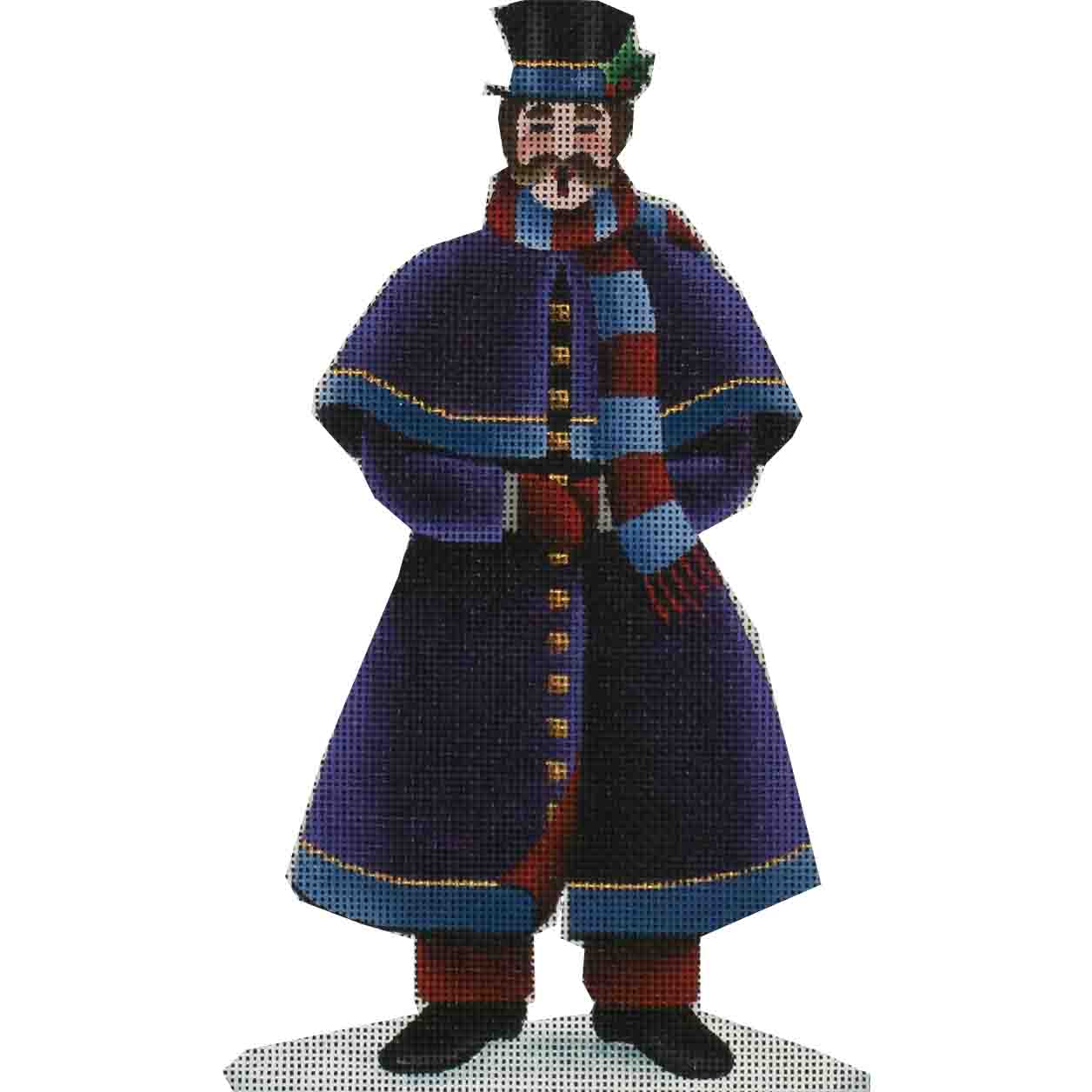 517D - Blue Scarf Caroler