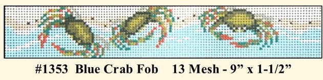 1353 - Blue Crab Fob/Bookmark