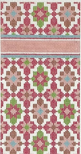 P-05 - Portuguese Tiles Eyeglass Case / 6x3 Insert - Magenta