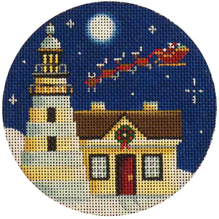 71A - Blue Lighthouse Ornament