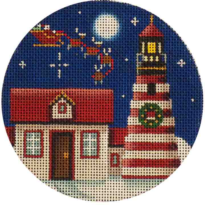 71B - Red Lighthouse Ornament