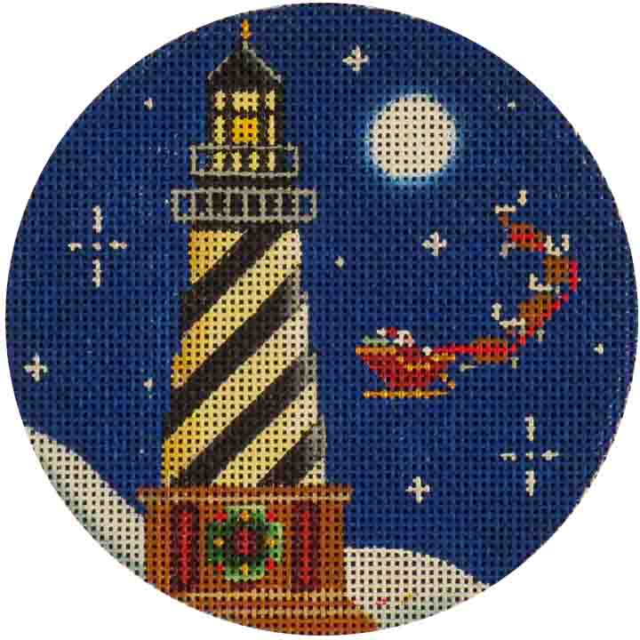 71D - Black Lighthouse Ornament