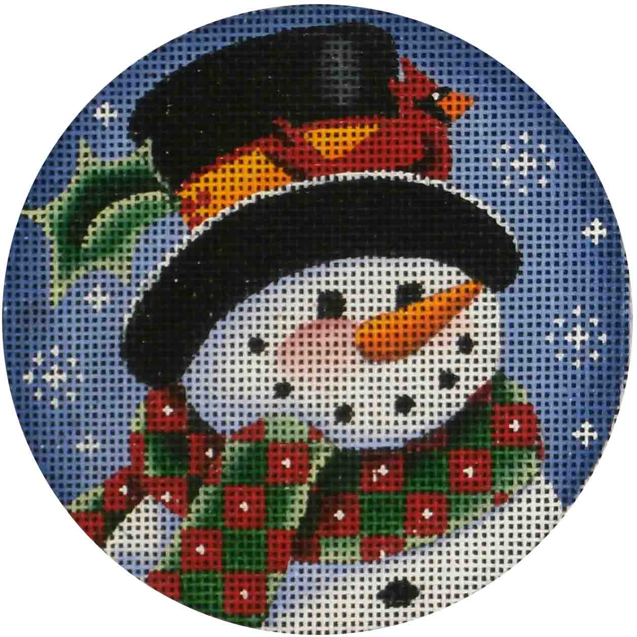 72E - Cardinal Snowman Ornament