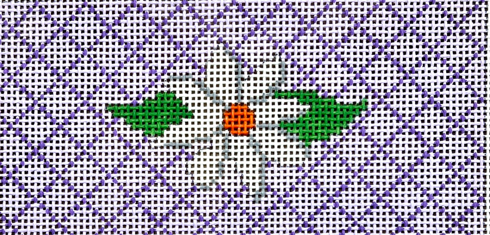 KK-SG35A - White Flower on Lavender Diamond Pattern