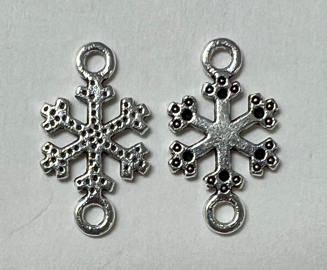 Small Metal Snowflake Charms