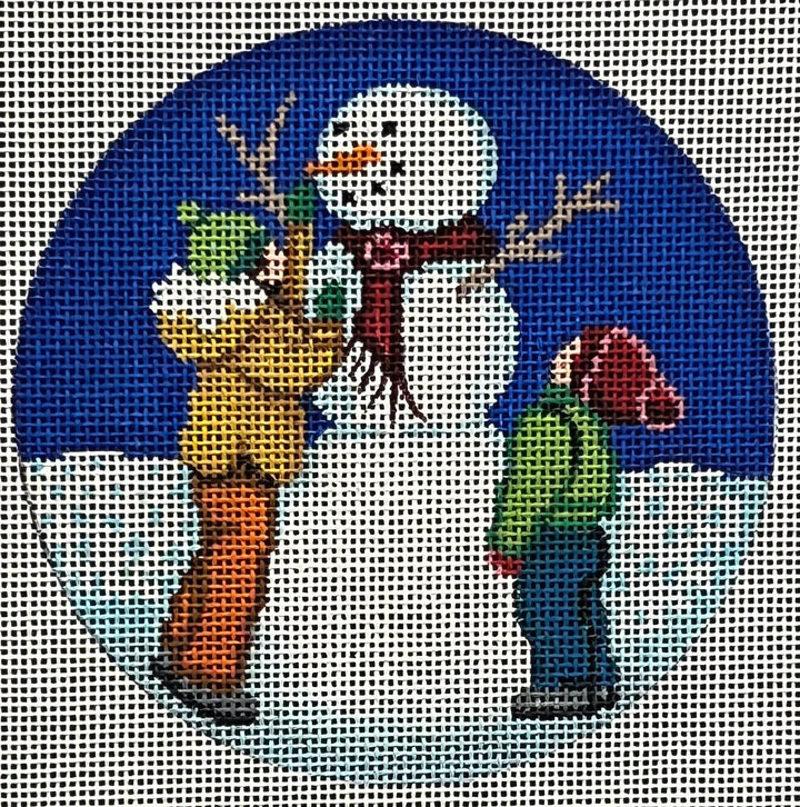 90104 - Building a Snowman, Large Round