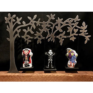 9900 - Hand-Made Metal Tree with Three Swings