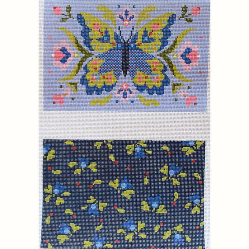 AC119 - Vanessa Blue Butterfly Clutch Purse