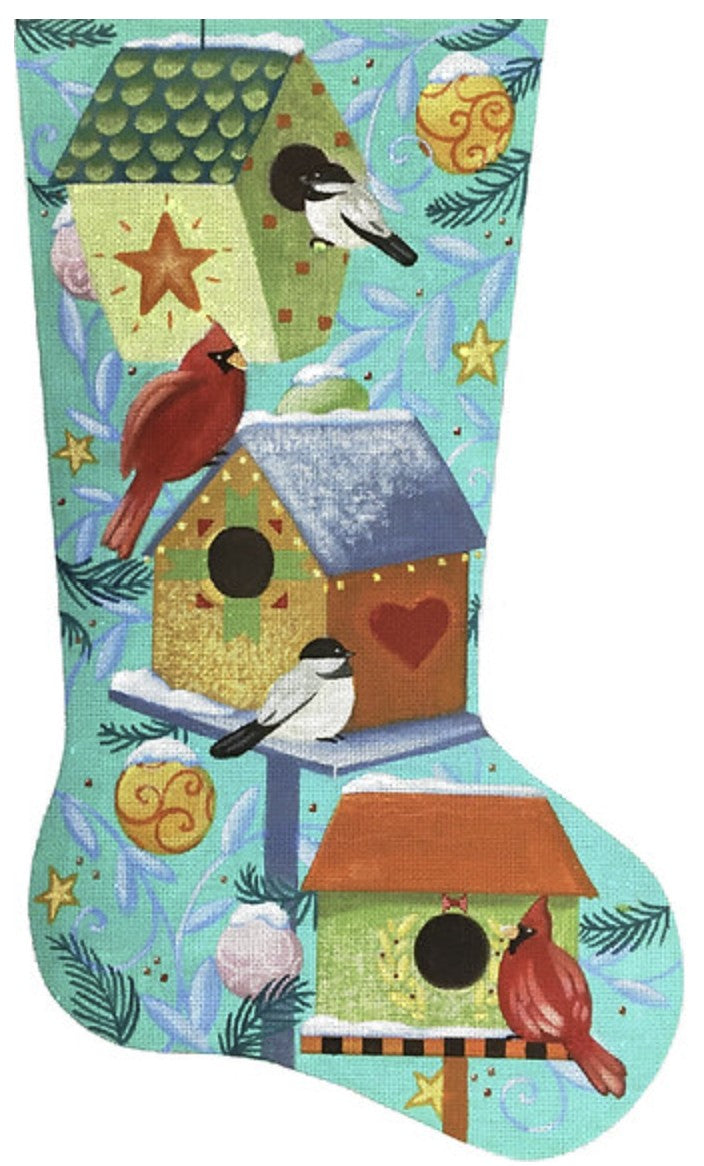 ADXS103 - Winter Birdhouses Stocking