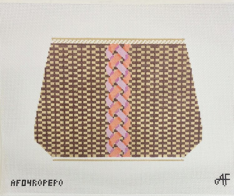AF04RopePink - Large Nantucket Basket with Rope Pink