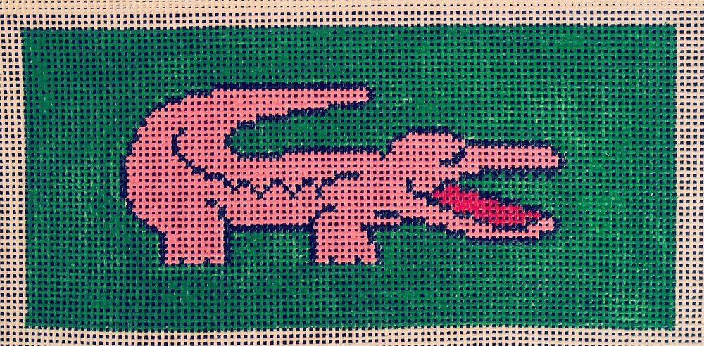 AF11 - Pink Croc with Green Background Eyeglass Case