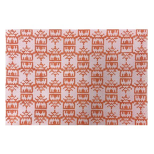 AF110 - Pink/Orange Pagoda Print Clutch