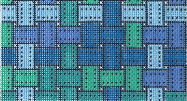 AF166B - 6" x 3.25" Ribbon Insert - Blue Haze