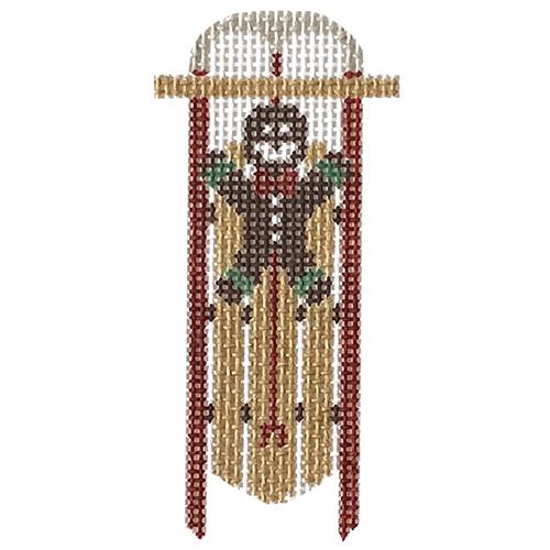 AF28G - Sled with Gingerbread Man