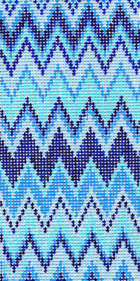 AF33 - Blue ZigZag Eyeglass Case